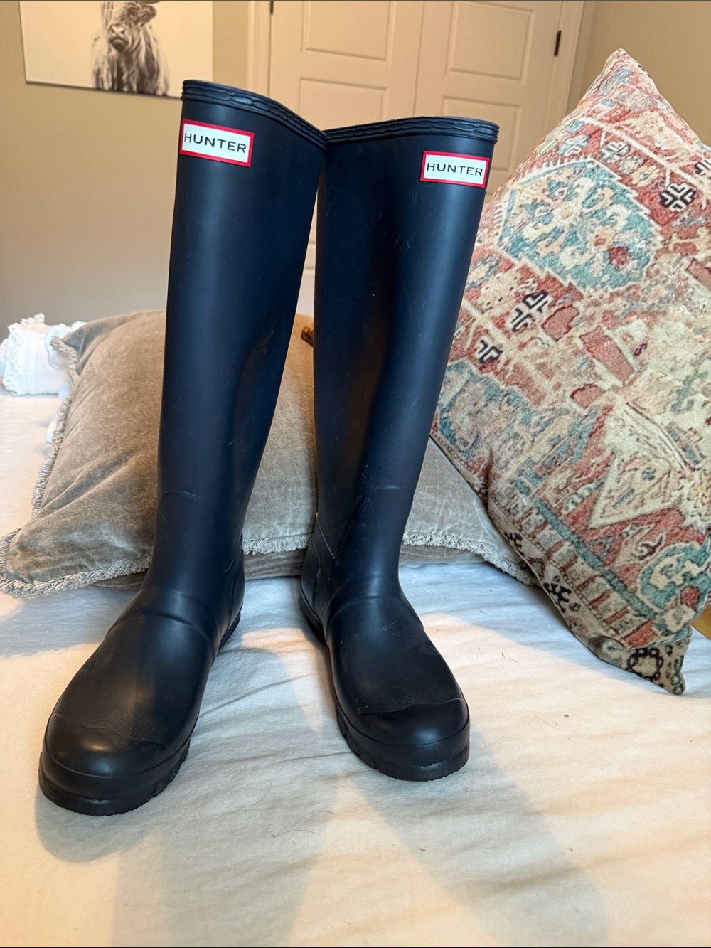 Hunter Matte Navy Tall Women's Rain Boots